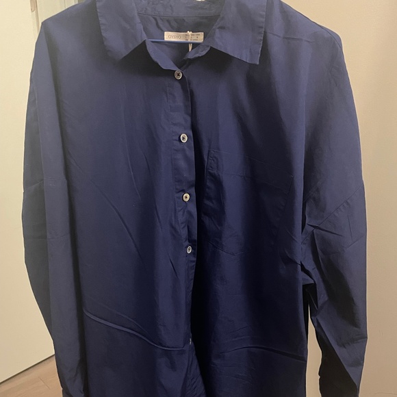 Oysho dark blue button down shirt size L for women - Picture 4 of 8